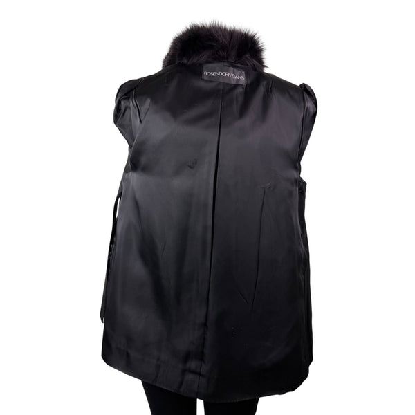 Rosendorf/Evans Womens Black Genuine Mink Fur Coat Luxurious Vintage Sz M