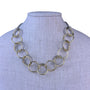 Talbots Womens Silver Tone  Gold Tone Mixed Metal Interlocking Circle Necklace