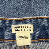 Billabong Womens Blue Denim High Waist Wide Leg Jeans Size 27