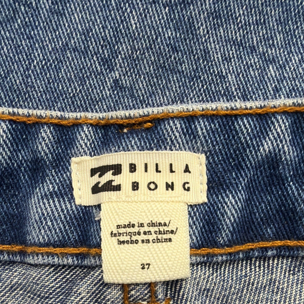 Billabong Womens Blue Denim High Waist Wide Leg Jeans Size 27