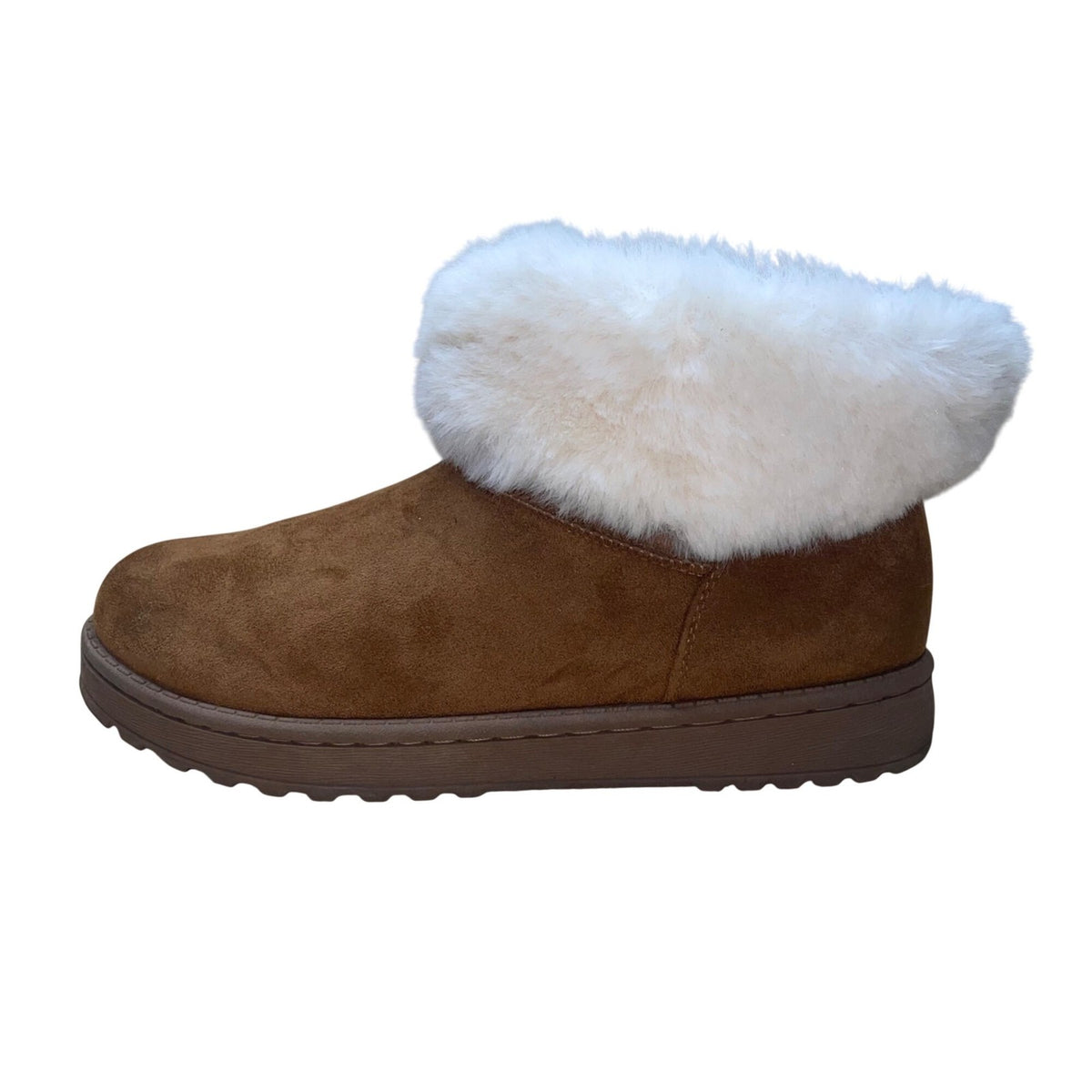 Cliffs Women’s Brown Faux Fur-Lined Suede Warm Winter Ankle Boots Size 8.5M