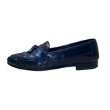 Giorgio Brutini Men’s Black & Brown Leather Woven Tassel Loafers Size 12D
