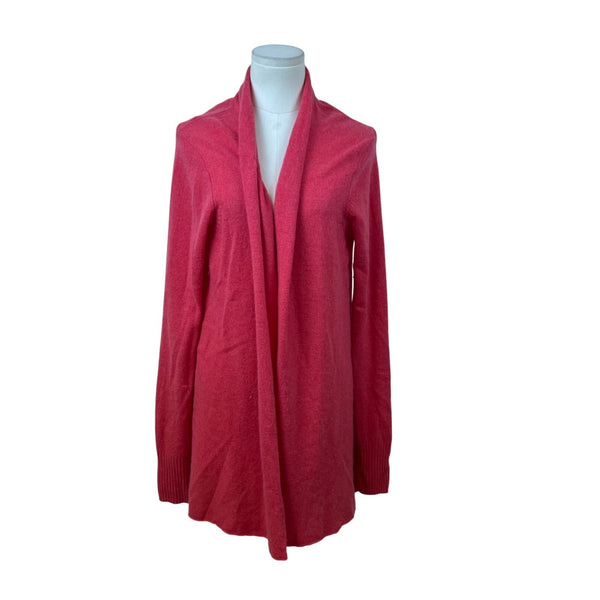 Women's Open Front Cardigan Pink Soft Long Sleeve Sweater