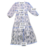 Escape By Blu Pepper Womens White & Blue Floral Maxi Dress Siize M