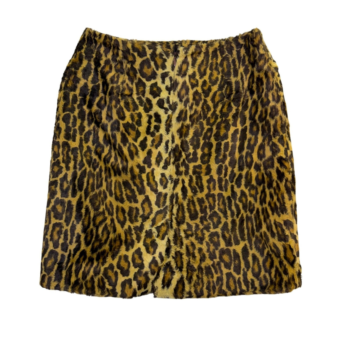 Cache Women Brown Leopard Print Cotton Blend Skirt Animal Pattern Size 6