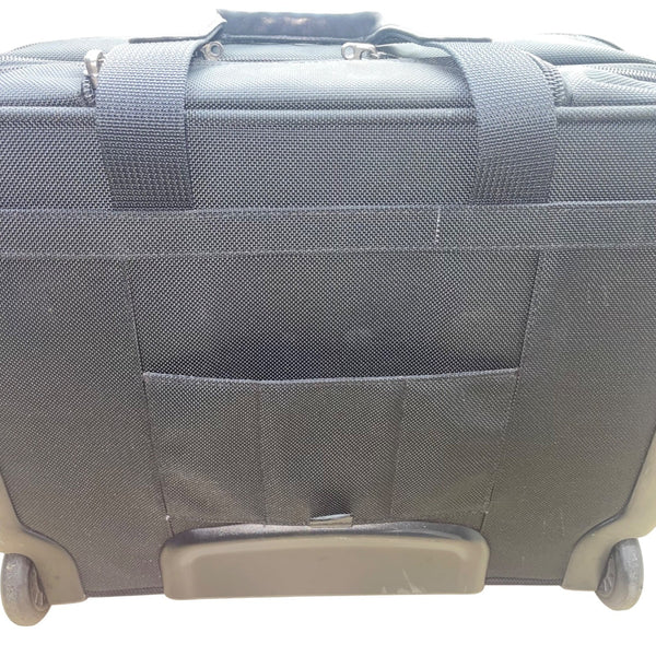 Tumi Men’s Black Ballistic Nylon Rolling Expandable Carry-On Travel Luggage