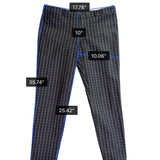 Banana Republic Womens Black Gray Dress Pants Windowpane Print Size 10