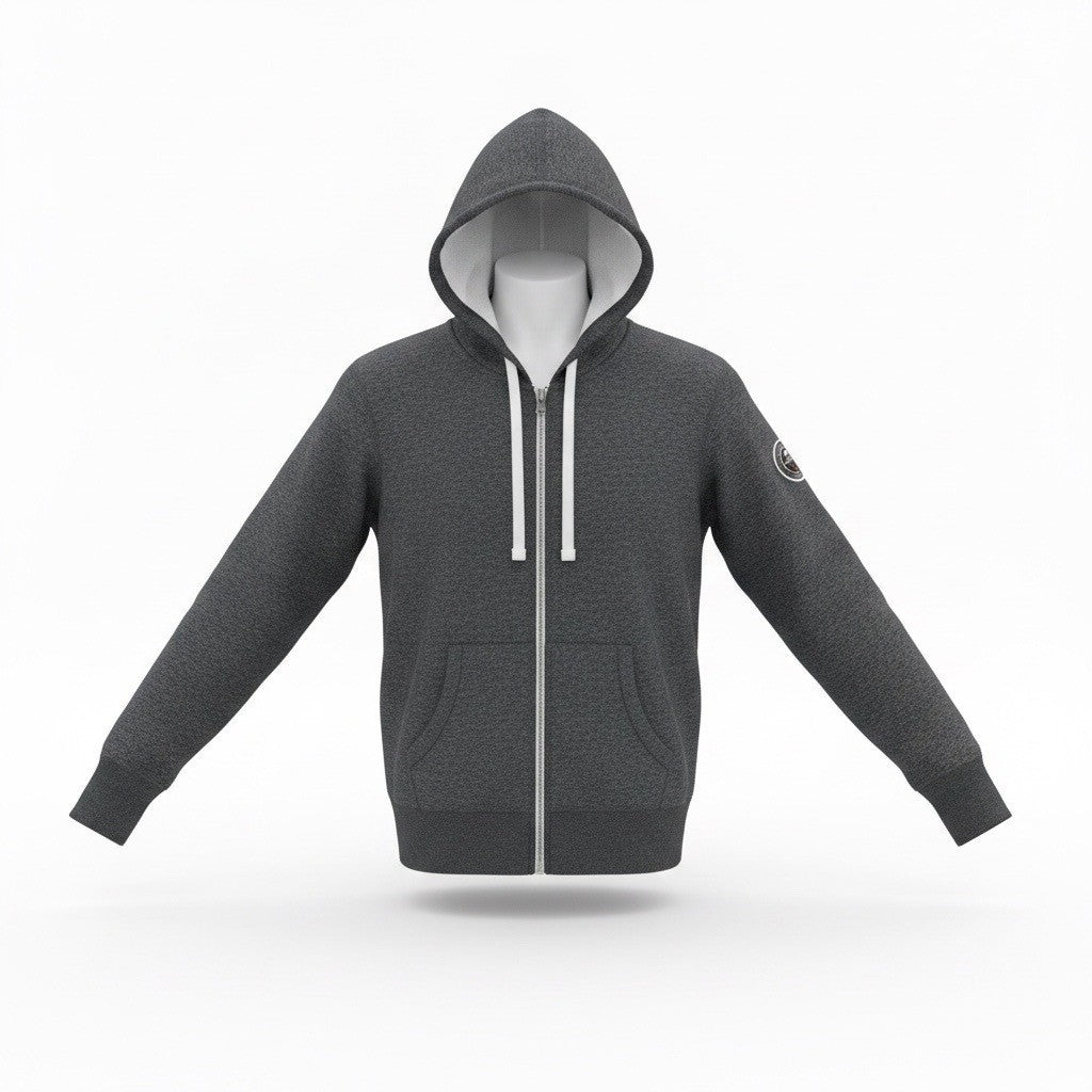 Roots73 Mens Charcoal Gray Zip-Up Hoodie Size L