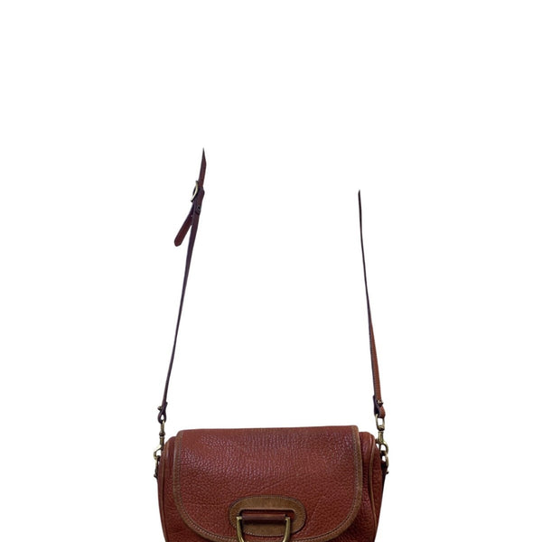 Vintage Dooney & Bourke Women’s Brown Pebbled Leather Adjustable Crossbody Bag