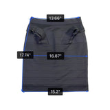 Gracia Womens Black Bandage Skirt Ruffle Detail Elastic Waist Size L