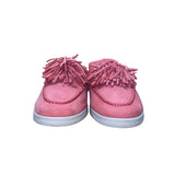 Johnston & Murphy Women’s Pink Suede With Fringe Accent Slip-On Mules Size 7M