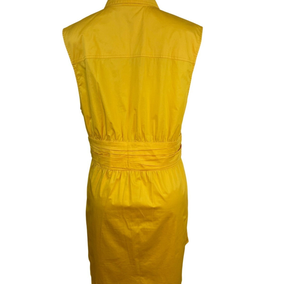 Derek Lam 10 Crosby Yellow Sleeveless Button-Down Shirt Dress Size 14