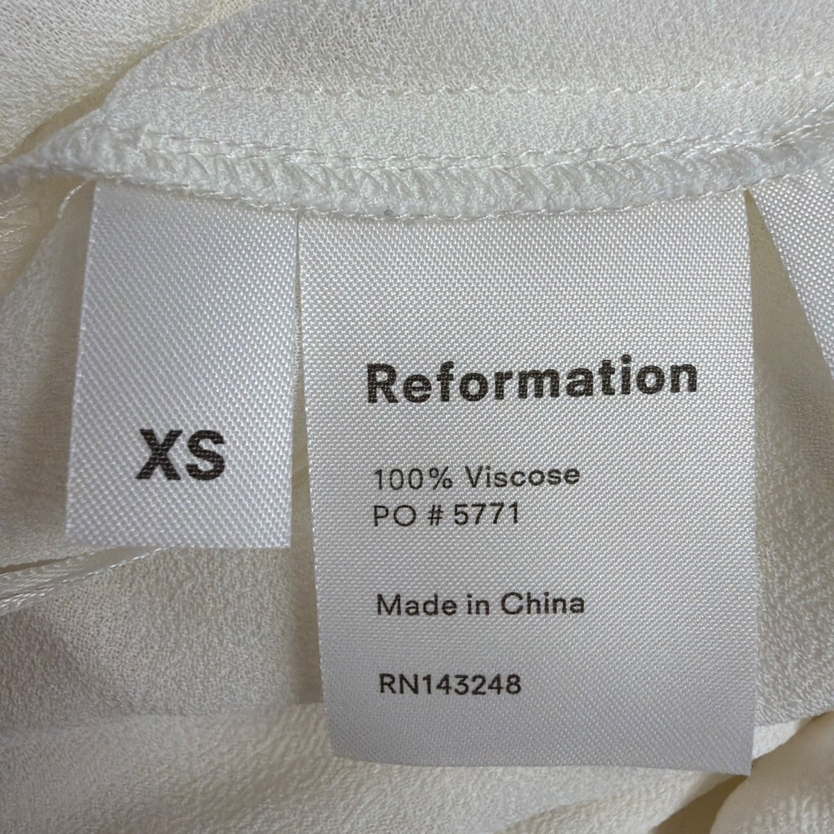 Reformation Womens Ivory Wrap Maxi Dress Lightweight & Flowy Elegant Style Sz XS