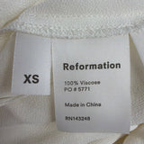 Reformation Womens Ivory Wrap Maxi Dress Lightweight & Flowy Elegant Style Sz XS