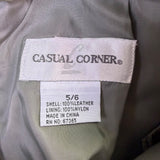 Casual Corner Womens Olive Green Leather Pencil Skirt Size 6 Fitted Waist