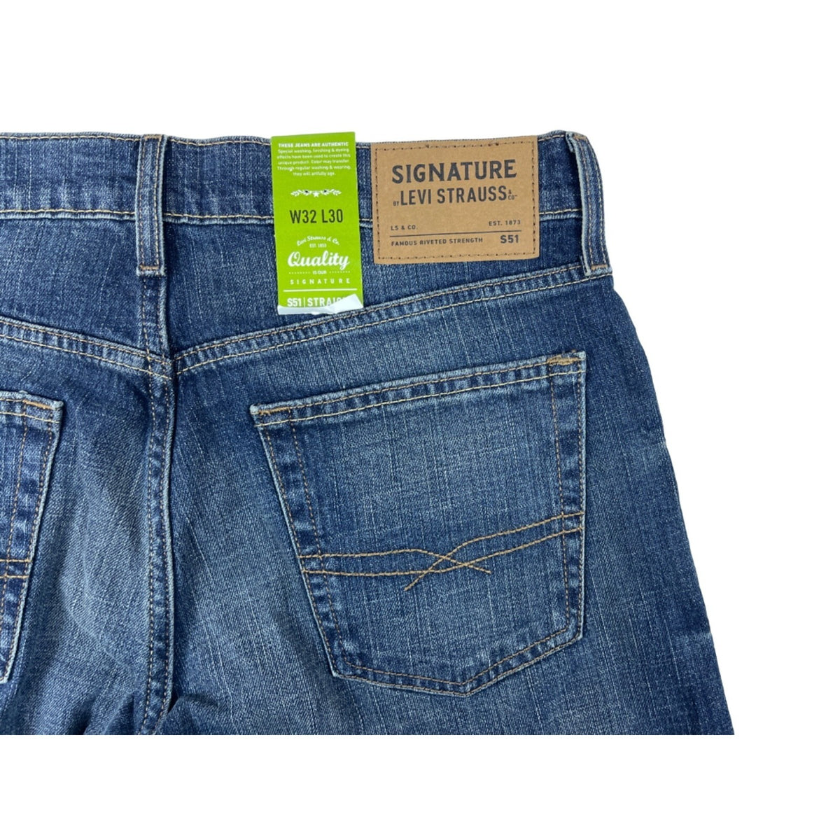 Signature by Levi Men's Flex Straight Blue Jeans Sz 32X30 - NWT