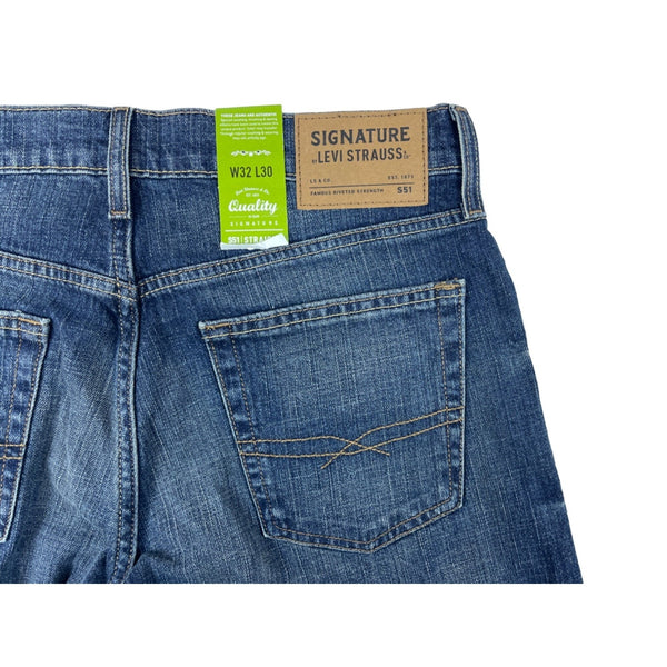 Signature by Levi Men's Flex Straight Blue Jeans Sz 32X30 - NWT