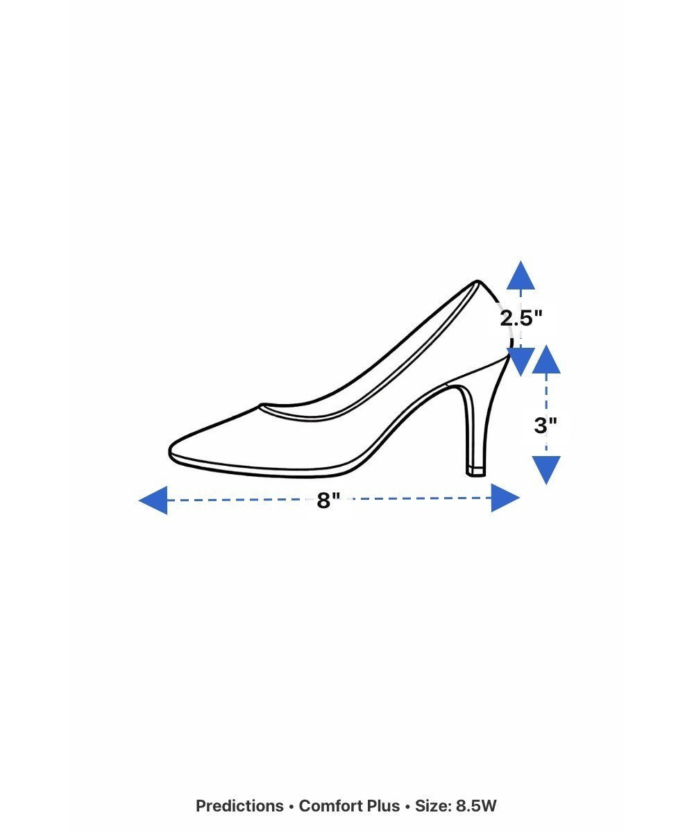 Comfort Plus By Predictions Women’s Nude Patent Leather Closed-Toe Heels Sz 8.5W