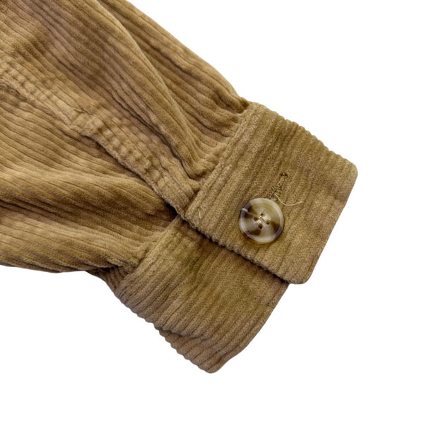 Appleseeds Womens Tan Corduroy Button-Up Jacket Two Pockets Relaxed Fit Size 1X