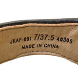 Chinese Laundry Women’s Black White Lips Print Striped Open Toe Wedge Heel Sz 7