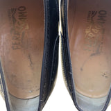 Salvatore Ferragamo Men’s Black Leather Brogue Oxford Dress Shoes Size 10.5