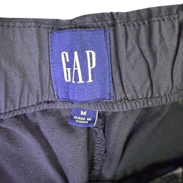 Gap Mens Black Mid-Rise Elastic Waist Durable  Cargo Pants Size M