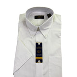 Club Room Mens White Regular Fit The Estate Dress Shirt Short Sleeve Sz 15