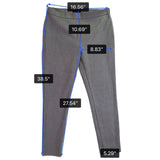 Ann Taylor Womens Gray Herringbone Side-Zip Slim Stretch Pants Size 10