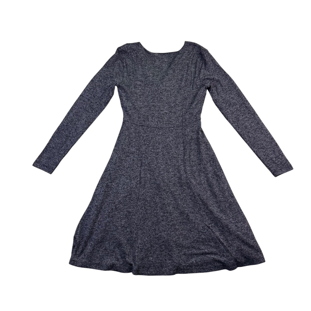 Loft Womens Gray Black Knit Twist Front Dress Petite Size XSP
