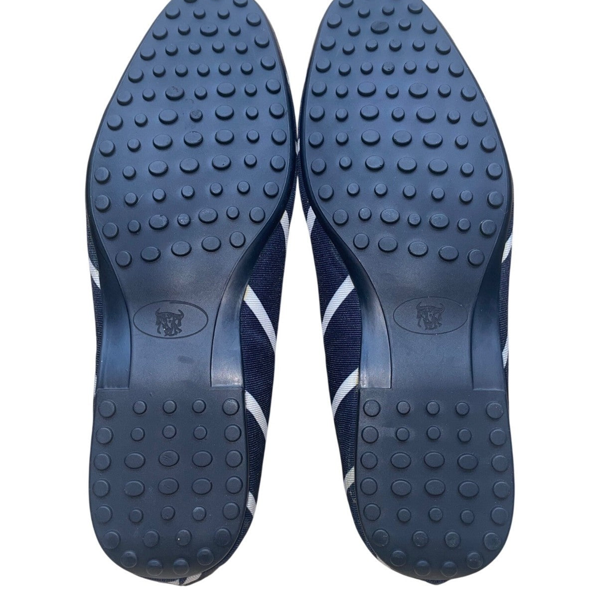 Bull+Tassel Men’s Navy Silver Stripe Slip-Ons Biff Opera Casual Loafers Size 9.5