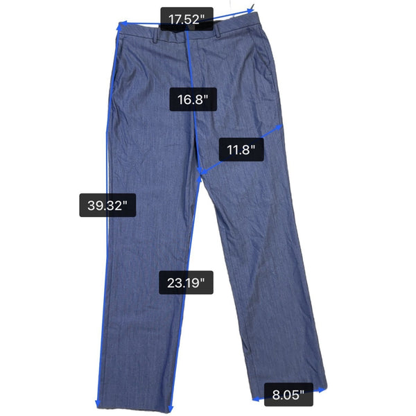Calvin Klein Mens Blue Slim Fit Dress Pants Size 34X32