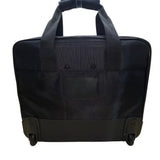 Amazon Basics Black Nylon With Handle Multi-Compartments Rolling Laptop Case