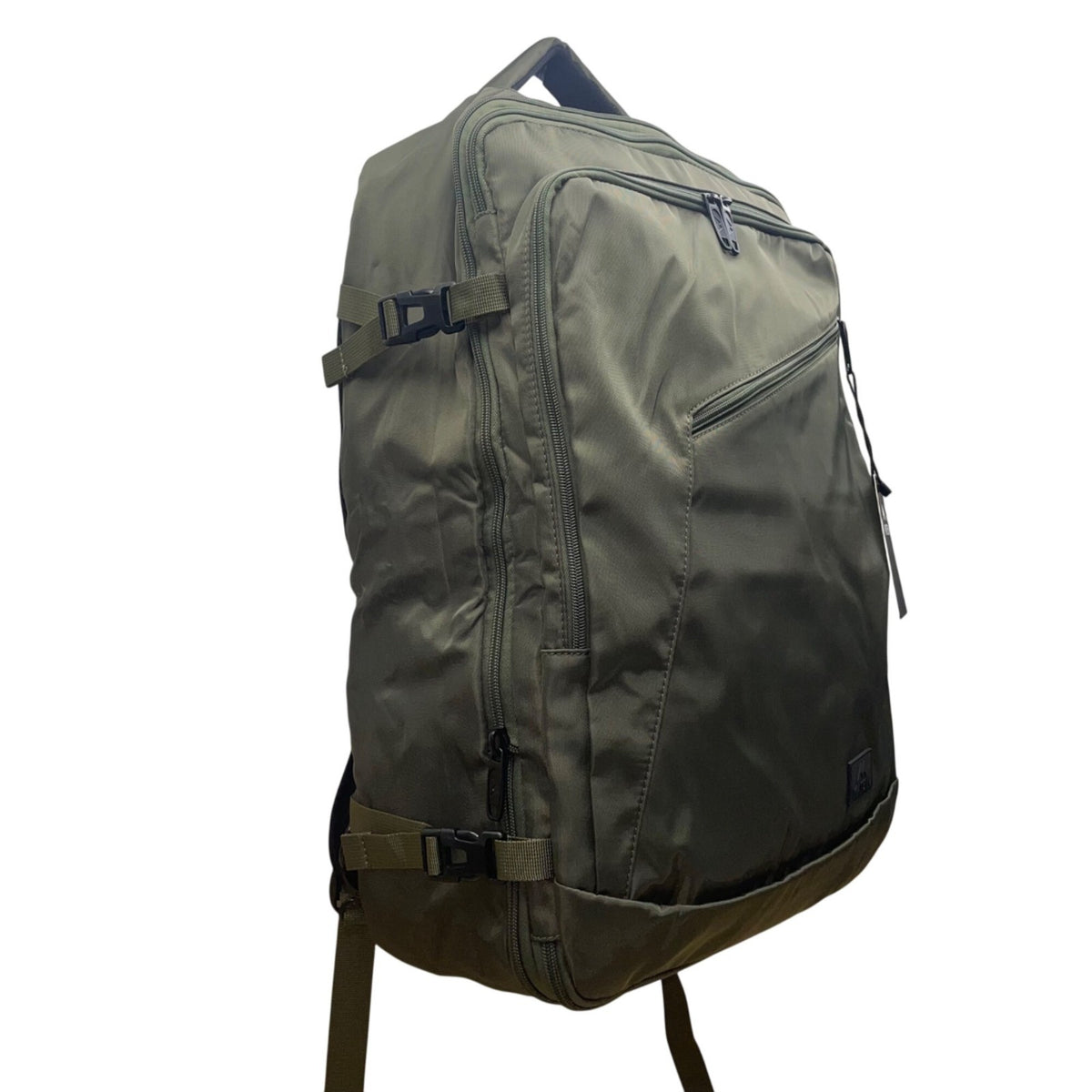 Matein Unisex Olive Green Nylon Adjustable Straps Convertible Travel Backpack