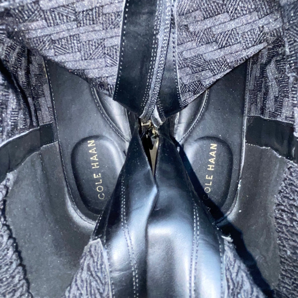 Cole Haan Women’s Black Strap Buckle Accents Knee High Riding Boots Size 8.5