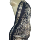 Forever Halter Neck Black & Gold Blouse With Chain Detail Paisley Size M - New