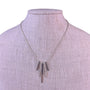 Sterling Silver Tone Womens Modernist Necklace Rectangle Bar Pendant Snake