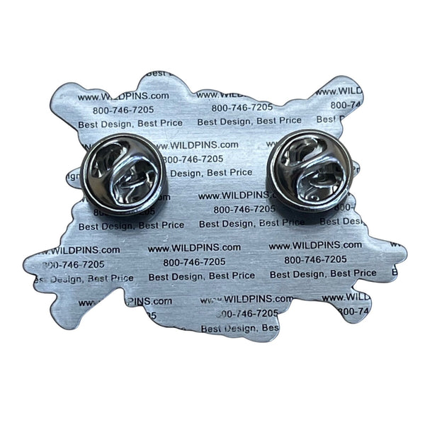 Cape Cod Bass River Rats Enamel Pin With Dual Clutch Backing