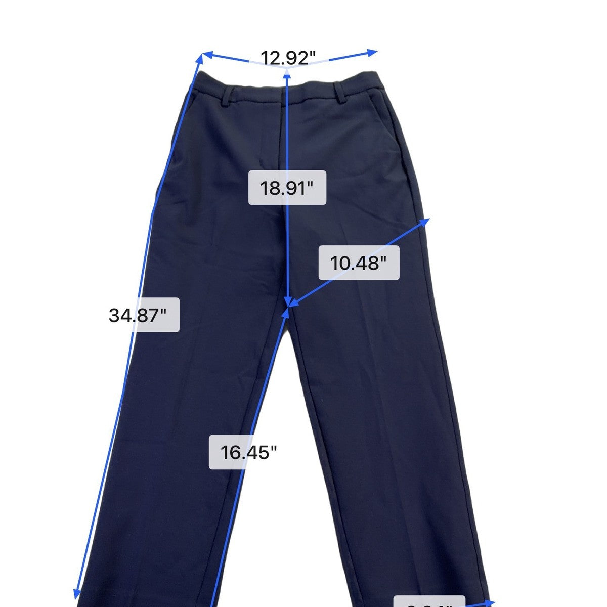 Express Womens Blue Straight-Leg Editor Pants Size 2S