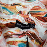 Pretty Little Thing Womens Multicolor Marble Print Oversized Blazer Size 6