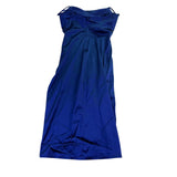 Emerald Sundae Womens Cobalt Stretch Satin Strappy Midi Dress Size L