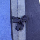 New York & Company Womens Blue & Gray Colorblock Poncho Open Front Tie Sz S/M