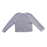 Loft Womens Blue/White Sweater Diamond Knit Pattern Size L