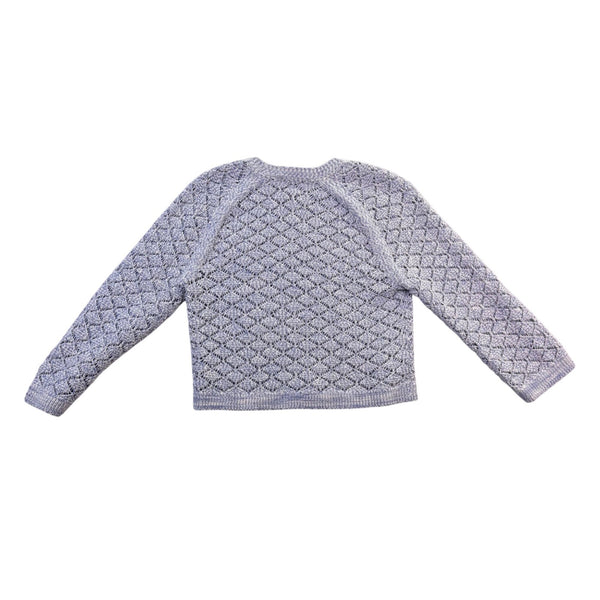 Loft Womens Blue/White Sweater Diamond Knit Pattern Size L