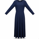 Bloomchic Womens Navy Fit & Flare Long Sleeve Midi Dress Size 14-16