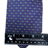 Brooks Brothers Mens Blue Silk Tie Horn And Bridle Pattern Elegant Design