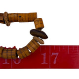 Handmade Unisex Brown Wood Animal Carved Necklace Safari Wildlife Beaded Art