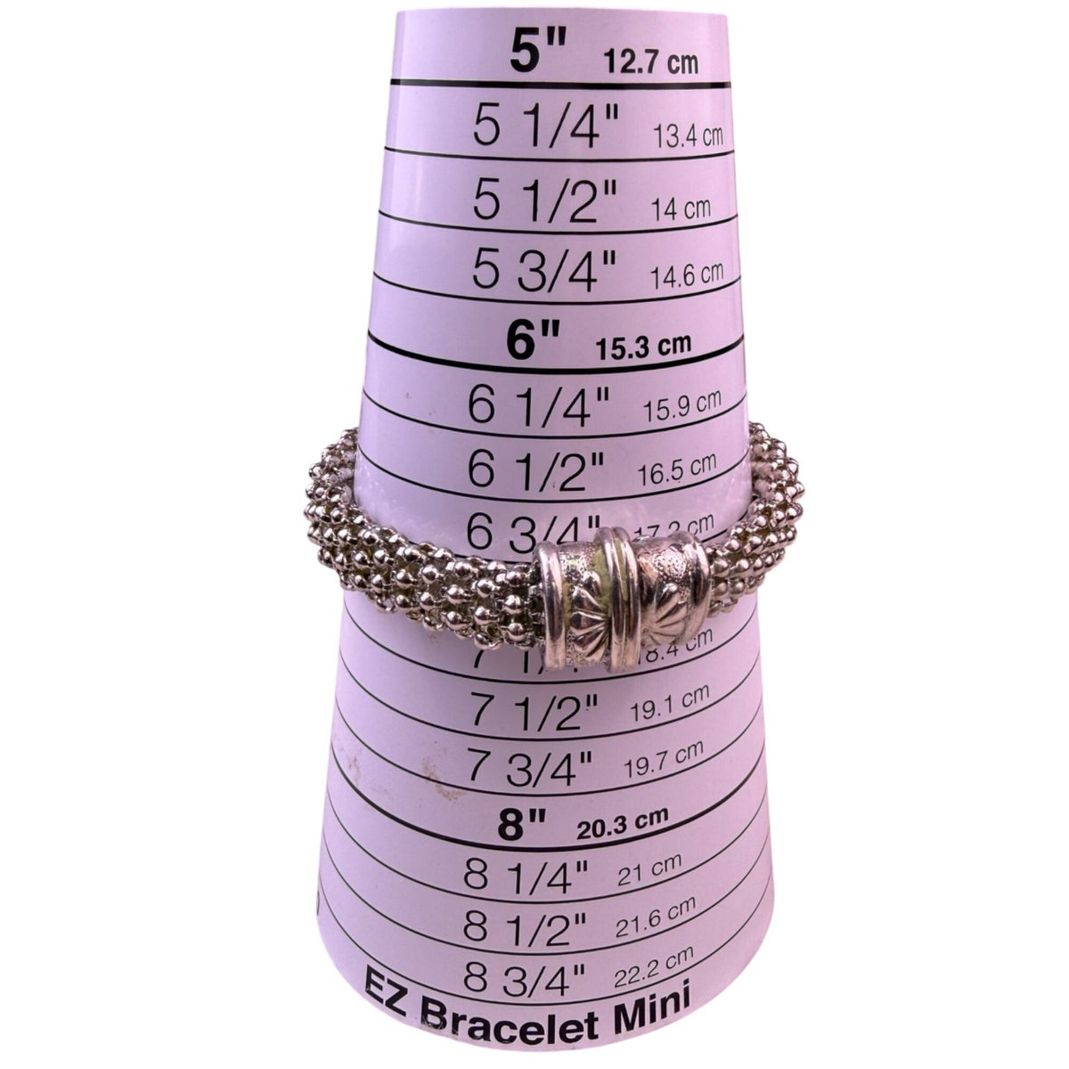 Vintage Womens Silver Tone Mesh Bracelet Adjustable Handmade Retro Style
