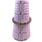 Vintage Womens Silver Tone Mesh Bracelet Adjustable Handmade Retro Style