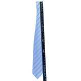 Venetto Mens Blue Polyester Striped Tie