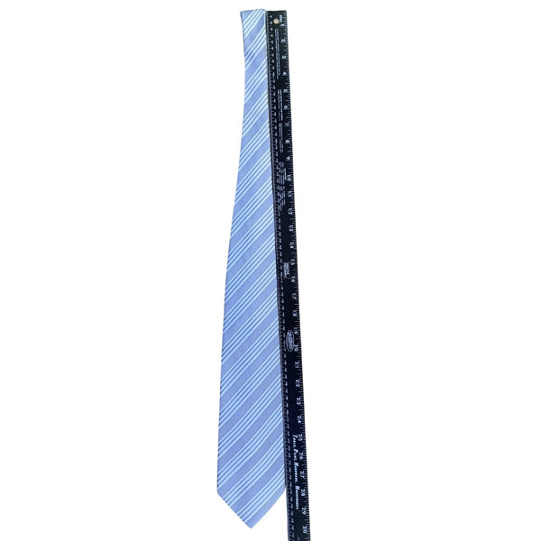 Venetto Mens Blue Polyester Striped Tie